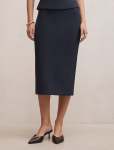 Jayda Crepe Pencil Skirt - 16 Navy Set