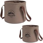 Camping Outdoor Foldable Buckets Water Container Basin -set Of 2