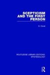 Scepticism And The First Person Hardcover