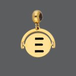 Gold Spinner Initial Charm