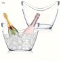 1PC Ice Bucket Home Pack Beer Champagne Red Wine Outdoor Picnic Transparent Large Capacity Ice Bucket Multifunctional Stylish Clear Ice Bucket Perfect For Picnics