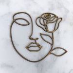 Wood One Line Face