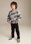 Motif-detail Sweatshirt - Grey & Star Wars