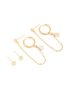 Waterproof Gold Plated Stainless Steel Plain Detailed Chain Hand Chain