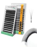 Nagaraku Narrow 3D W Eyelash Extension Small Spacing 3D Clover Lash Supplies Natural Soft Premade Fans Pbt Cluster W Shape Lash