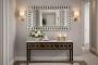 Spiral Ring Long Wall Mirror Silver