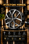 19 Inch Volkswagen Fitment 5 112 Pcd – Black Machine Faced Alloy Wheels