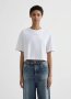 Gold Trim Centre Logo Off White T-Shirt - XL / White