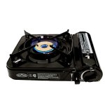 Gas One GS-3800DF Brass Head Burner With Dual Spiral Flame 11 000 Btu Portable Gas Stove With Heavy Duty Clear Carrying Case Csa
