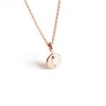 The Juno Disc Pendant Lab Grown Diamond Baguette Yellow Gold - Rose Gold