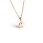The Juno Disc Pendant ~ Lab Grown Diamond Baguette ~ Yellow Gold - Rose Gold
