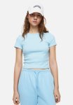Ribbed Cropped Top - Blue