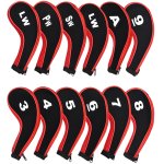 12PCS Interchangeable Golf Club Headcovers Set - Zipper Design Number Tag & Accessories
