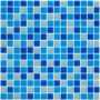 Pool Mosaic Tiles Reconstituted Glass Tile Blue Mix
