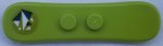 Parts Minifigure Utensil Snowboard Small With Dark Blue And White Triangles On Lime Background Pattern Sticker - Set 41321 93218