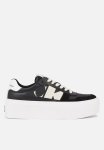Calvin Klein Cupsole Flatform Laceup Lth Mix - Black bright White creamy White