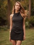 Tina Halter MINI Dress - 16 Black