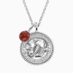 Engelsrufer Silver Scorpio Red Jasper With Cz Necklace