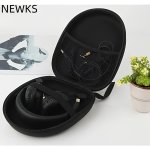 Newks Durable Headphone Case - Portable & Compression-resistant Zippered Storage Box For Electronics