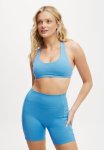 Cotton On Ultra Soft Curved Hem Crop - Tranquil Blue