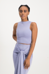Hazel High Neck Crop Top- Persian Violet - XS