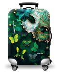 Printed Luggage Protector - Green Masked Beauty - XL