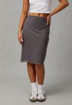 Mesh Midi Slip Skirt - Dark Choc