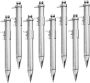 8PCS Vernier Caliper Ballpoint Pens With Scaled Ruler Black Ink Portable