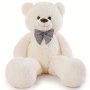 Big Teddy Bear 121.92CM Giant White Soft Stuffed Animals Cute Plush Toy For Girlfriend Women Kids For Valentine's Christmas Birthday