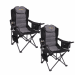 OZtrail Big Boy Armchair Black Bundle - 220KG