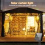 298.7X298.7CM Solar-powered LED Curtain Lights - 300 Leds With 8 Modes Perfect For Weddings Parties Gardens & Rv Decorations