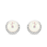 Sterling Silver Pearl Stud Earrings