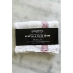 Red Crystal & Glass Linen Voile Cloth