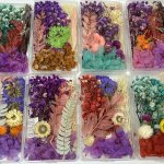 Wreath Made Colorful Dried Flowers Flower Box With Fine Broken Flowers For Epoxy Crafts Dly Bouquet Homewedding Box Flower Decor