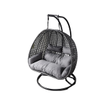 Double Hammock Egg Chair Hanging Swing With Cushions & Stand
