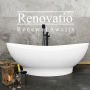 Renovatio Arctic White Freestanding Bath + Basin Combo