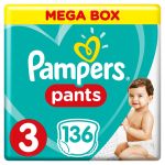 Baby Dry Size 3 Mega Box 136 Pants