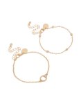 Goldair Gold Circle & Diamante Bracelet 2-PACK