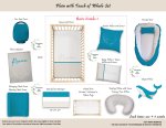 Cot Duvet Bedding Plain With Touch Of Whale Set