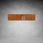 House Number D22 - 600 X 150 Matt Black No