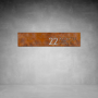 House Number D22 - 600 X 150 / Matt Black / No