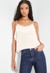 Superbalist Soft Ruffle Crinkle Cami With Trim - White