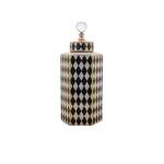Ginger Jar Black Gold Cream 16X14X38.5CM