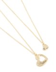 Goldair Gold Plated Mother & Daughter Heart Necklaces 2-PACK