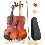 1 2 Violin For Beginner Violin 1 2 Size For Kids Age 7-9 Student Half Size Acoustic Violins With Hard Case Bow Rosin Bridge Natu