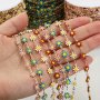 1METER Colorful Daisy Flower Enamel Chain For Necklace Choker Bracelet Earrings Diy Jewelry Making Accessories