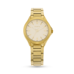 Man Gold Tone Sunray Dial Watch