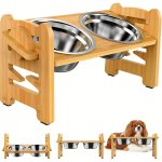 Elevated Dog Bowls Tilted Adjustable Raised Dog Bowls-tilted Cat Food Bowls For Small Size Dogs And Cats With 2 Stainless Steel