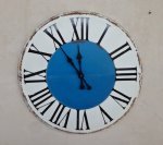 Blue White Metal Clock – 82