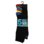 Fancy Black Mens Socks 5-PACK